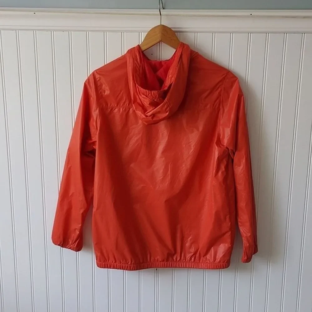 Hanna Andersson Kids Orange Hooded Windbreaker Full Zip Lightweight‎ Jacket Coat